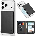 TUCCH Portefeuille magnétique avec 6 Porte-cartes, RFID Blocage [Clear] ID fenêtre] PU Cuir Hommes Femmes Folio Magnetic Phone Wallet pour iPhone 17/16/15/14/13/12/Plus/Pro/Pro Max Series, Noir RFID Un bloqueur. 6 Fentes de cartes magnétiques PU Cuir, pour iPhone 17/1
