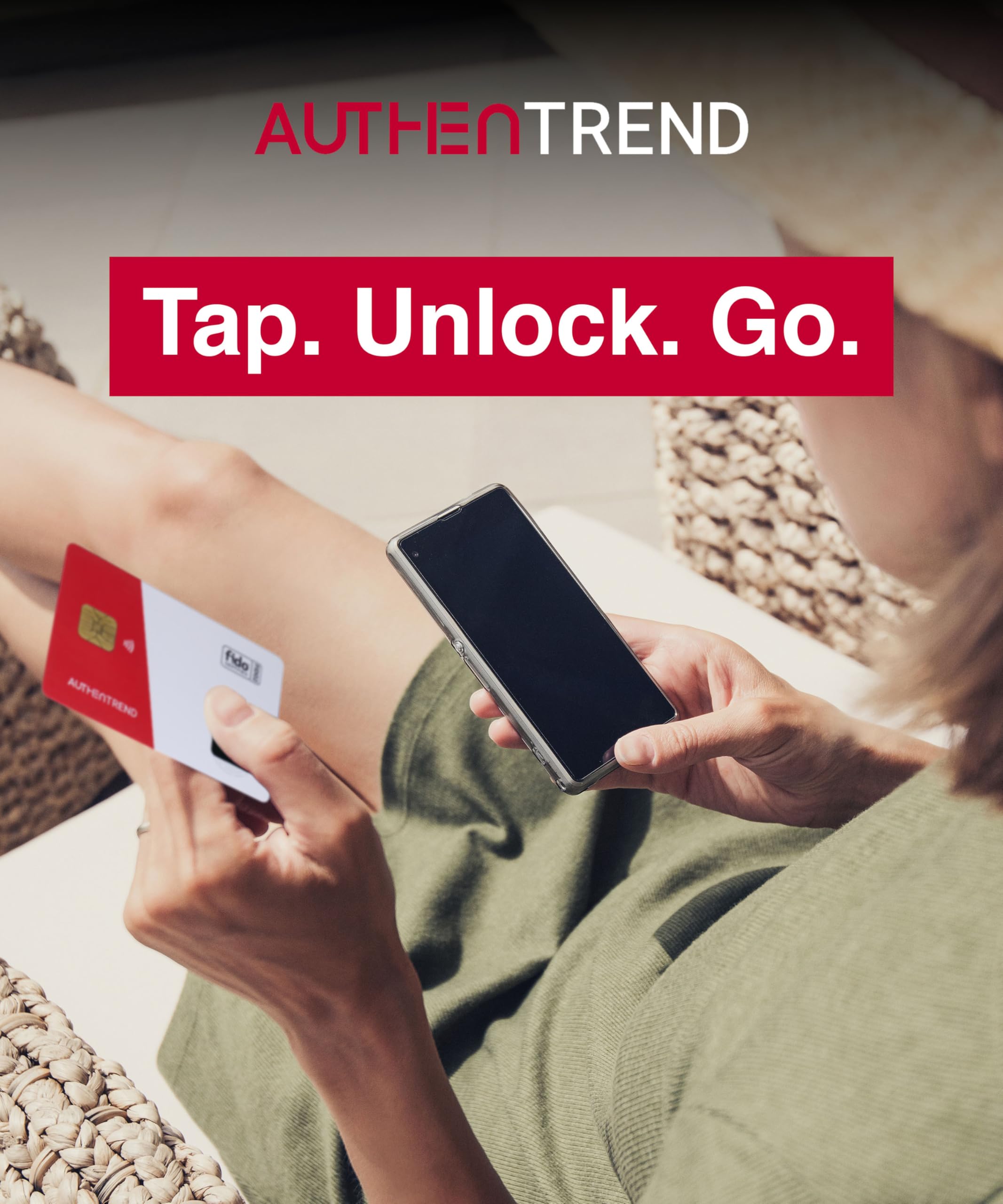 ATKey.Card NFC Sicherheitskarte (Biometrie, Fingerabdruckleser, FIDO2, PIV, Digitale Visitenkarte, Zugangskontroll, NFC, Windows, macOS, Smartphones, Secure Element CC EAL6+)