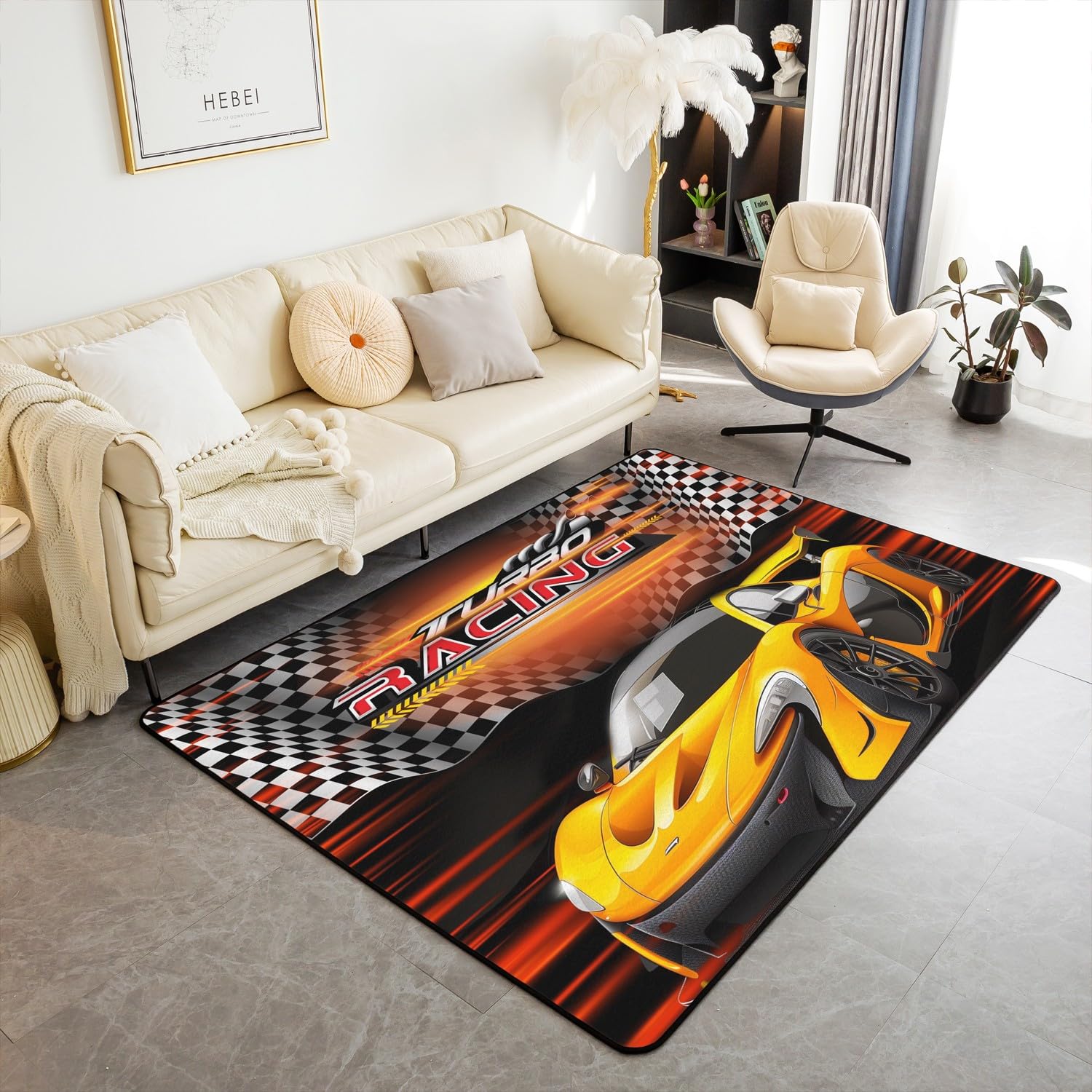 Amazon.com: Racing Car Area Rug 5x6'6'', Cool Sports Car