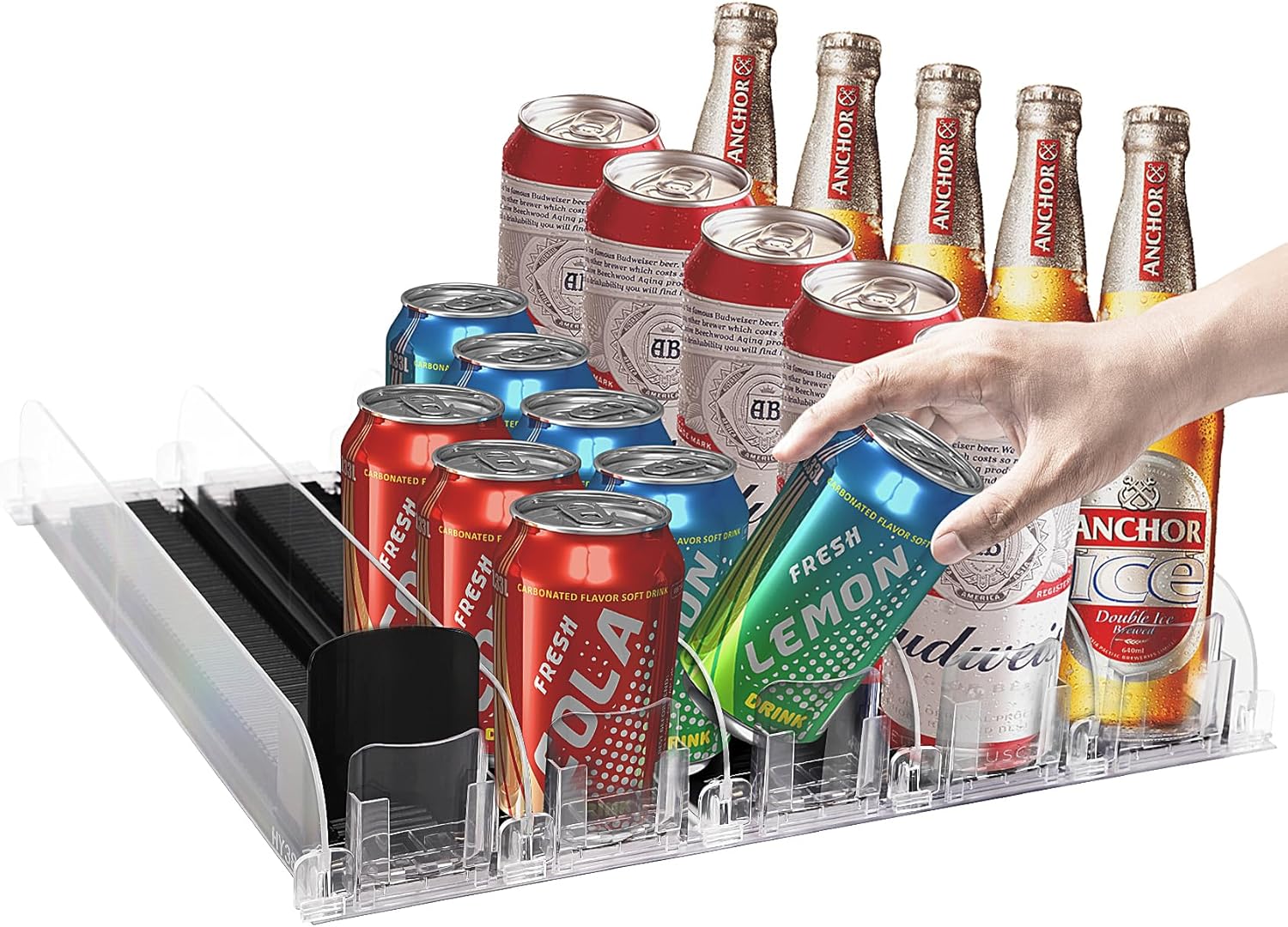 Soda Can Dispenser for Refrigerator 5Rows, Soda Can