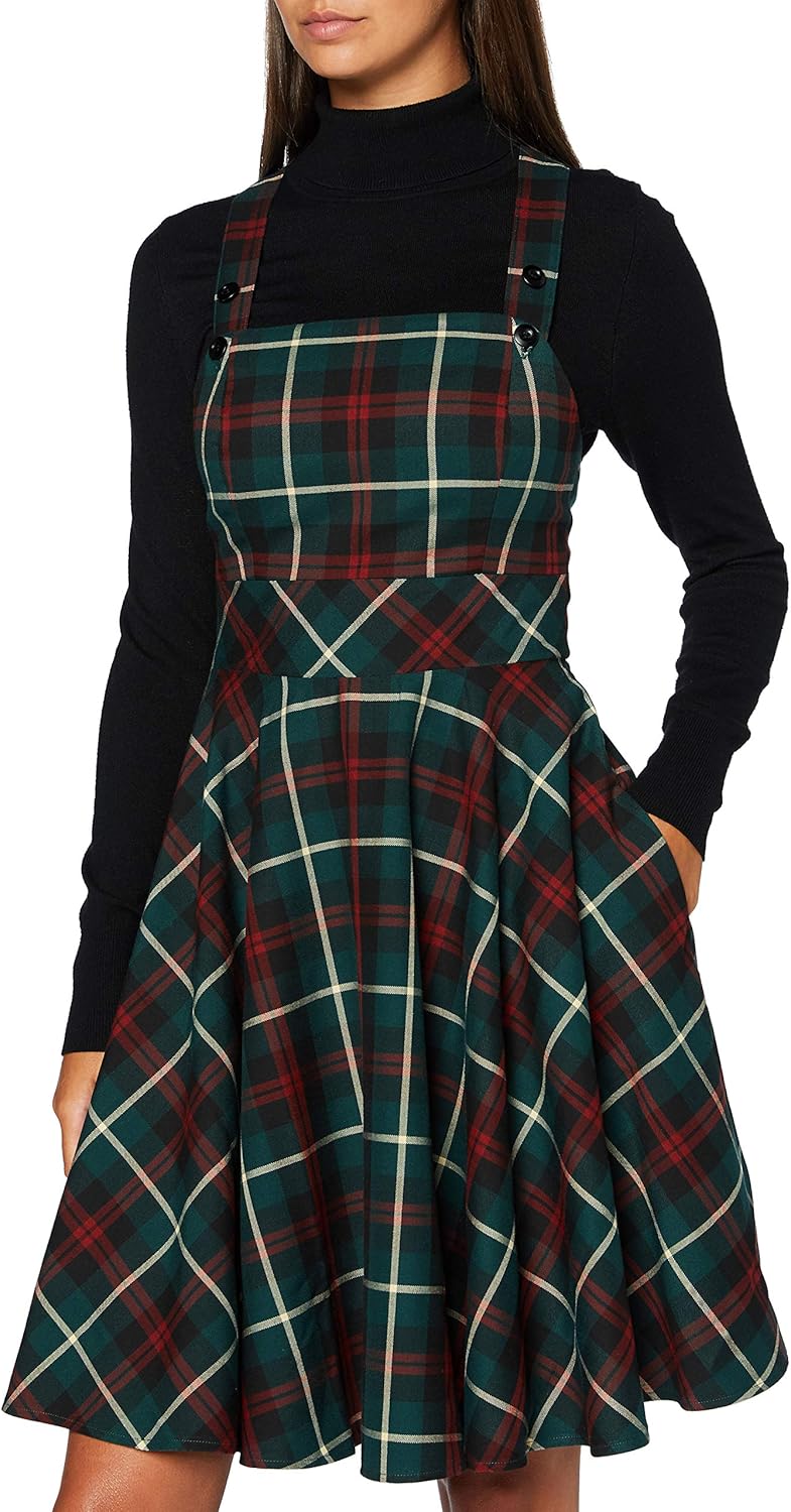 checked pinafore