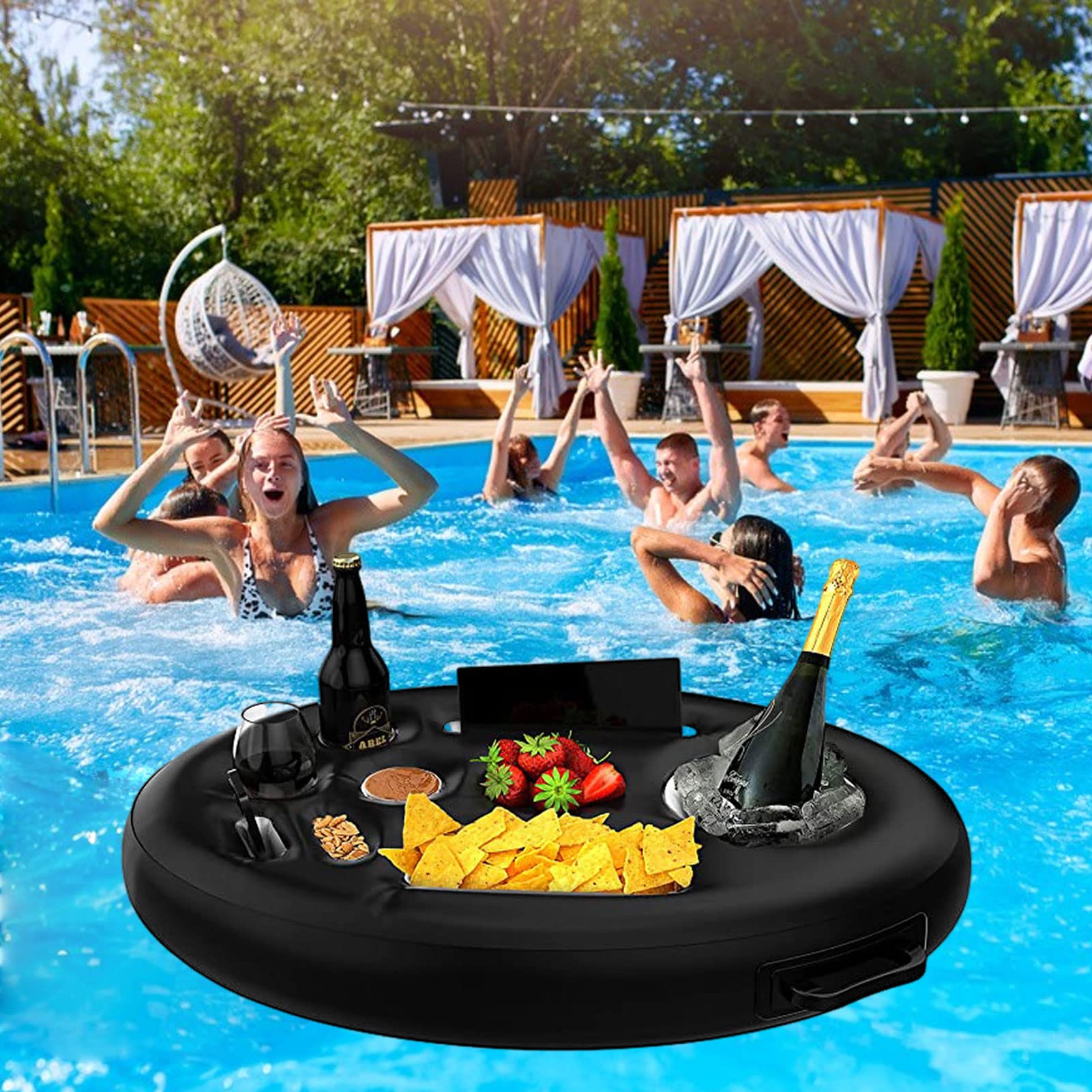 Soporte Inflable Para Bebidas – Posavasos Flotante De PVC Para Piscina, Playa Y Fiestas, Ligero Y Fácil De Transportar