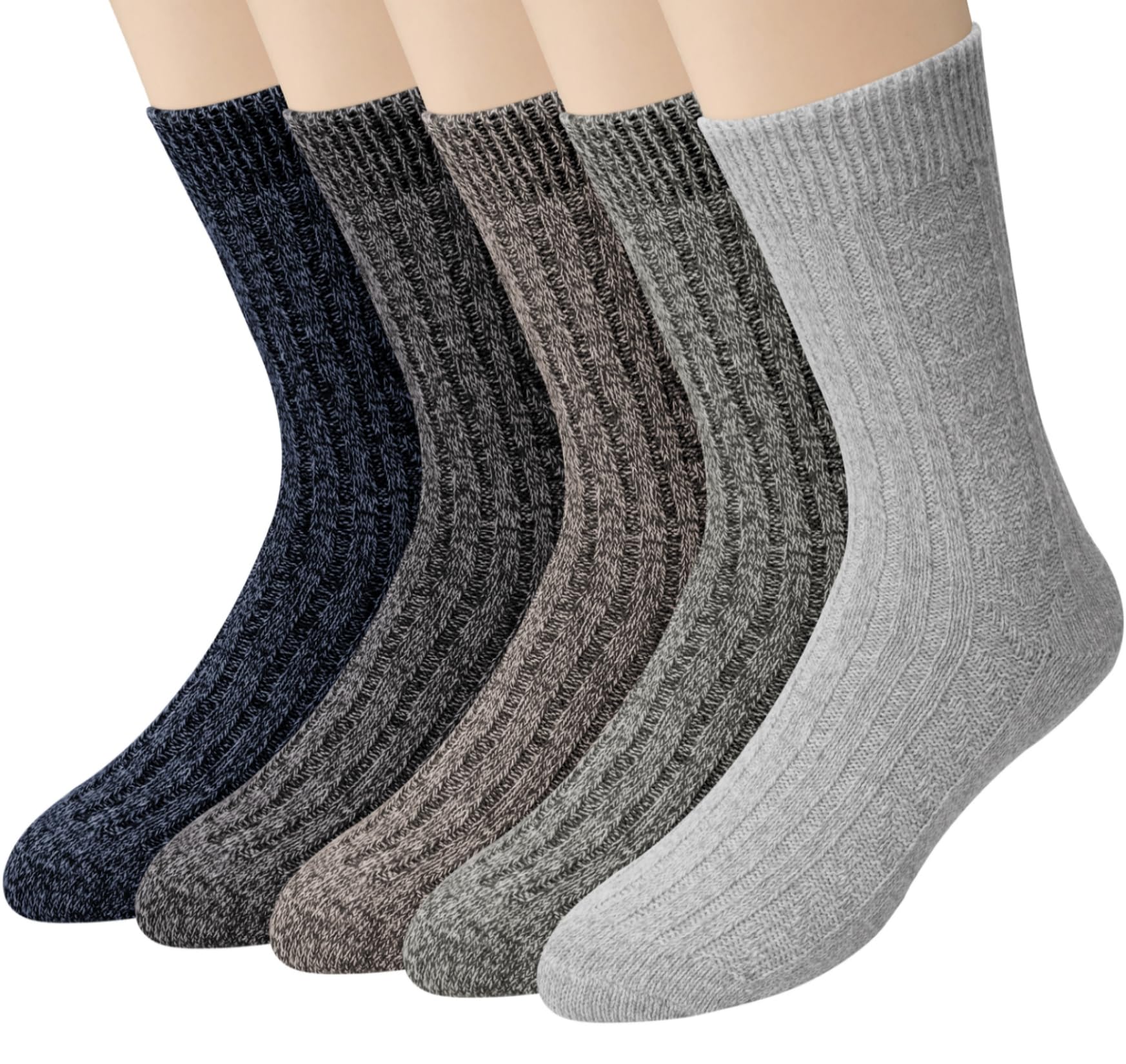 6 Pairs Winter Socks Men Wool Socks Mens Thermal Nordic Socks Warm Socks for Men