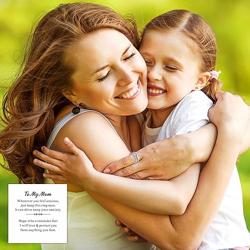 Miniatura 46 de choice of all Anillo giratorio para mujer con texto en inglés «To My Daughter/Wife/Sister/Mom», regalo para hija de mamá, madre e hija, anillo C3