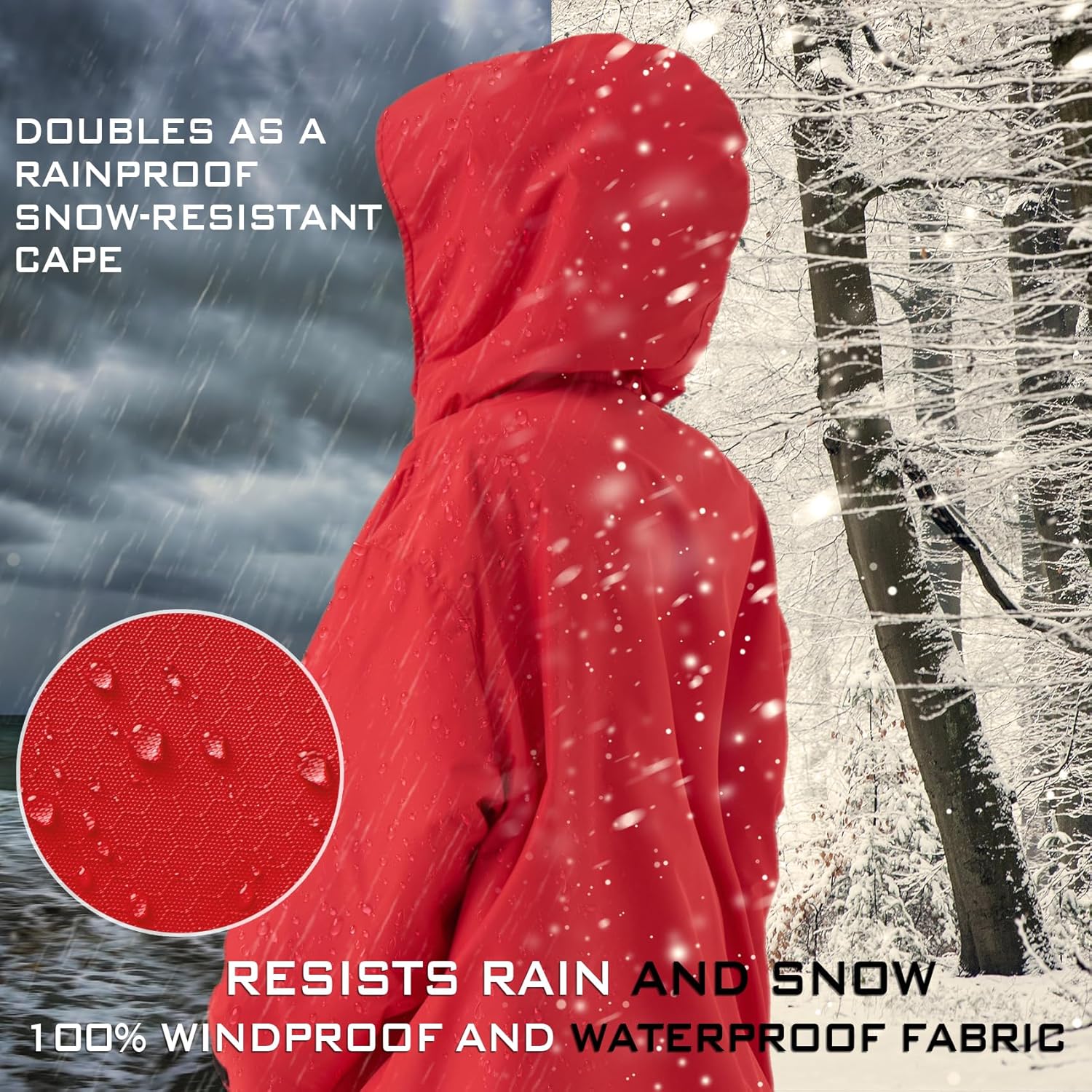 Swim Parka Kids Windproof Sherpa-Lined Unisex Parka Quick-dry Robe Coat for Kids Youth,Oversize Swimming Warm Jacket - Image 6