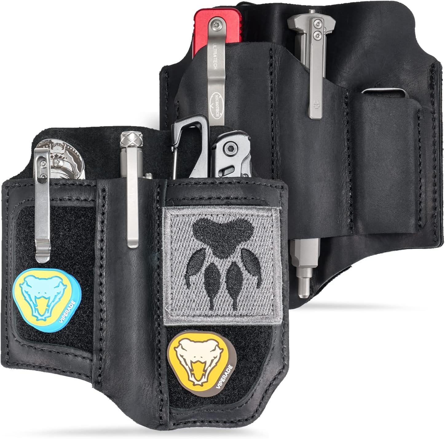 VIPERADE PL8 Multitool Sheath, EDC Leather Organizer Sheath