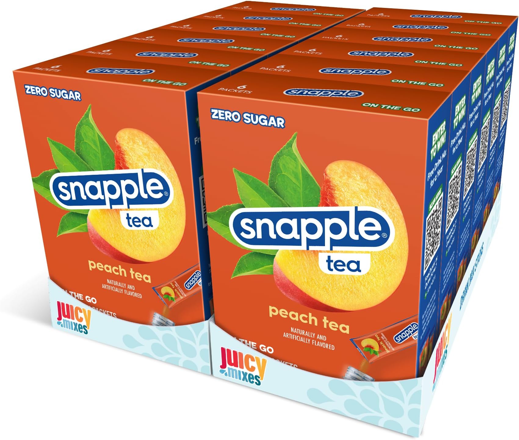 Diet Snapple - Sugar Free & Delicious, Made with Natural Flavors (Diet Peach, 72 Sticks)