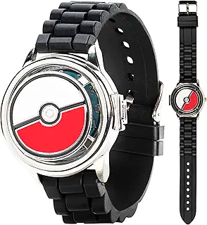 Pokemon メンズ カジュアルウォッチ クオーツ メタル＆シリコン ブラック (型番： POK9025)