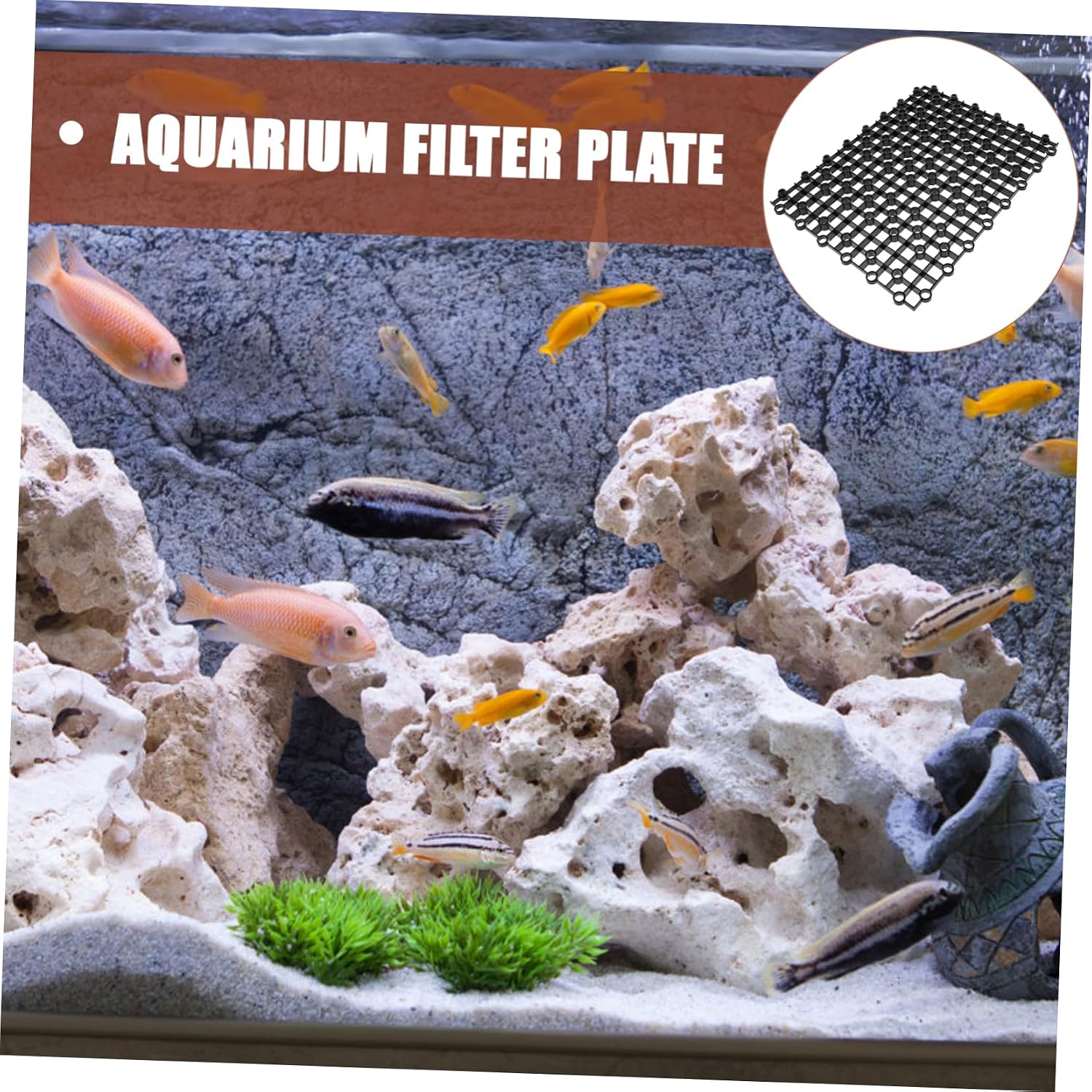 2pcs Wear Resistant Tank Dividers Versatile Aquarium Plate with Dense Design for Setup Lightweight Splicable for Optimal Water Flow Fish Separator