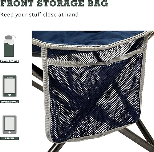 Miniatura 6 de SUNNYFEEL Silla de campamento acolchada XL de gran tamaño, portátil, plegable, sillas de campamento grandes para patio al aire libre, adultos,