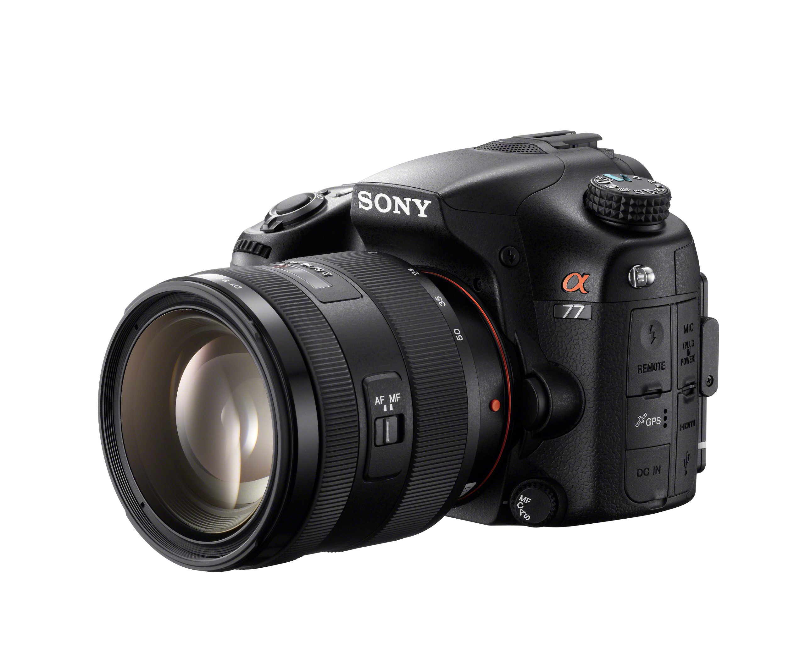 Sony SLT-A77VQ SLR-Digitalkamera (24 Megapixel, 7,6 cm (3 Zoll) Display, bildstabilisiert) Kit inkl. SAL 16-50mm DT F2.8 SSM Objektiv schwarz