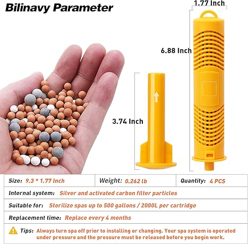 Miniatura 4 de Palitos minerales con filtro de spa para cartucho de filtro de bañera de hidromasaje, desinfectante mineral para bañera de hidromasaje, dura 4
