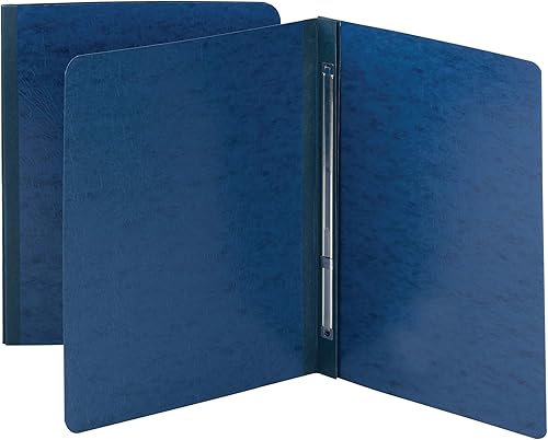 Smead PressGuard 81352 - Tapa de informe, cierre lateral de punta de metal con compresor, capacidad de 3 pulgadas, tamaño carta, azul oscuro, 25 por