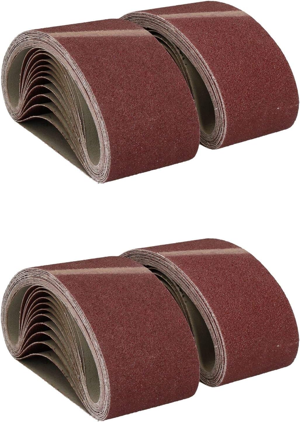 457mm x 75mm Mixed Grit Abrasive Sanding Belts Power File Sander Belt 50 Pack