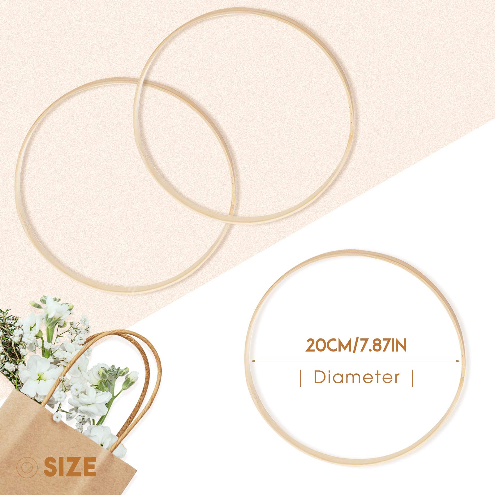 1 stuks 8 cm bamboe borduurring, perfect voor doe-het-zelf 1 stuks 8 cm bamboe borduurring, perfect voor doe-het-zelf
