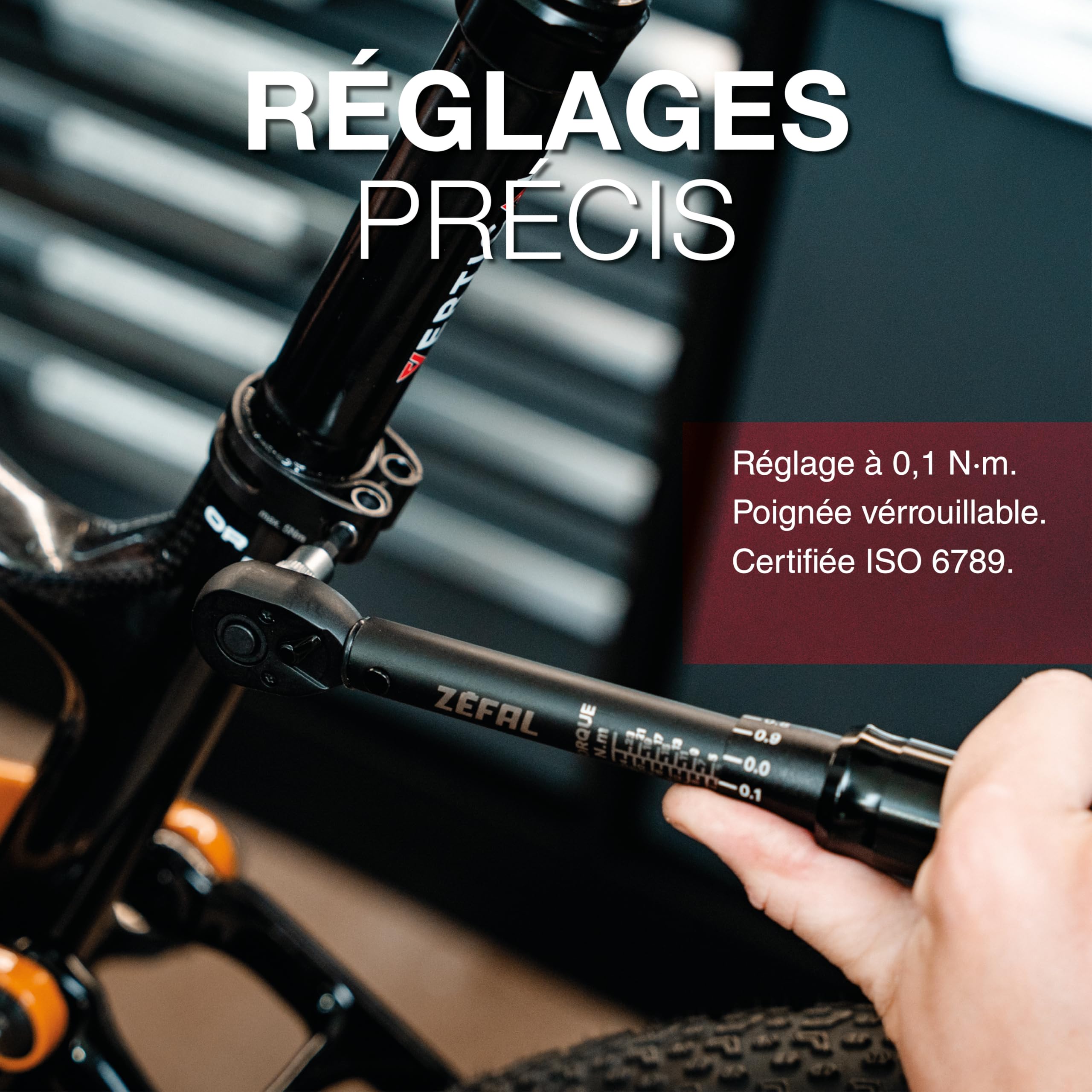 ZEFAL Z Torque Wrench - Cle Dynamometrique Velo - Clé Dynamométrique avec Réglage au 0,1 Nm - Compatible Pièces en Carbone - Kit Entretien Velo avec Embouts Hex & Torx Complets