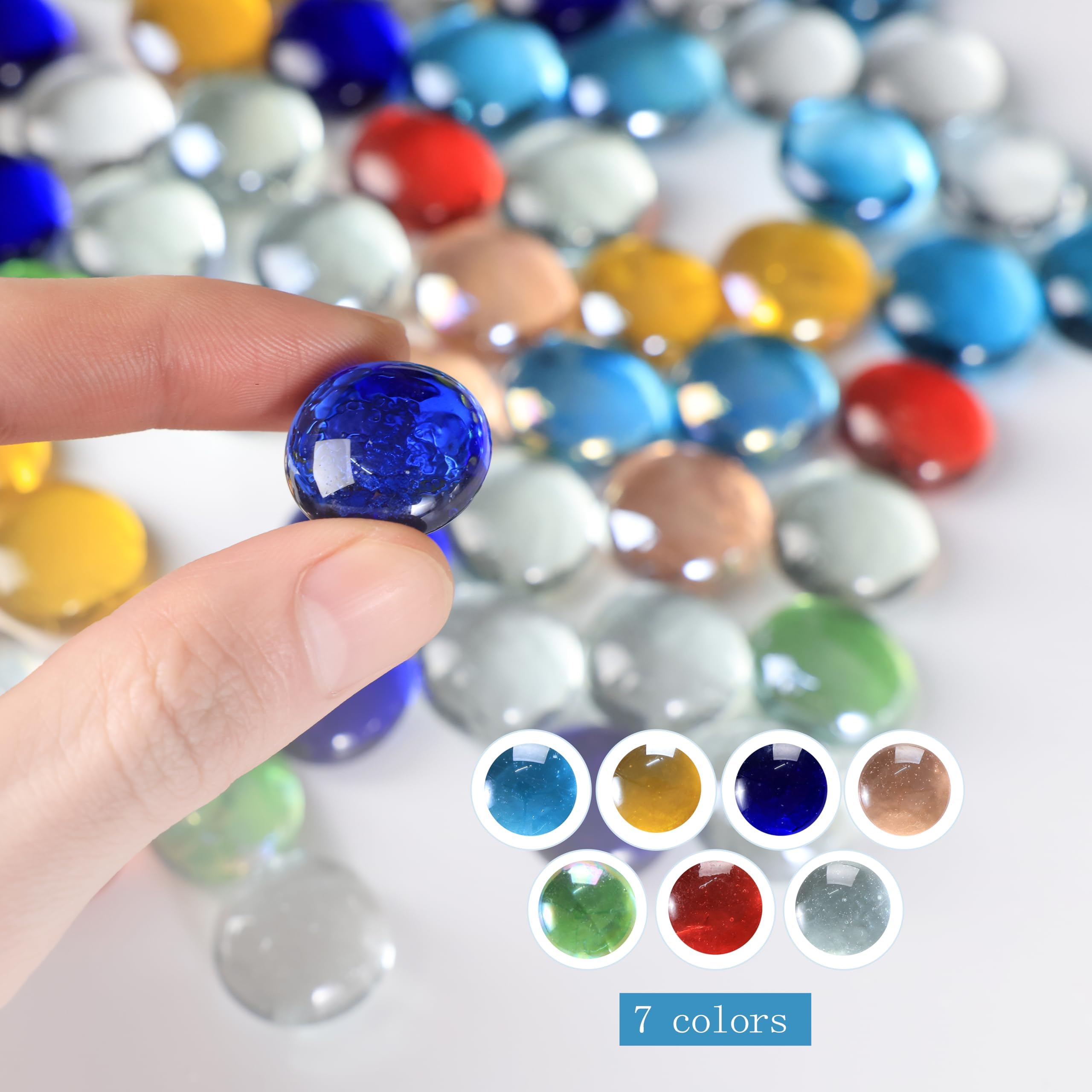 Hisredsun 290pcs Glass Pebbles - Image 2