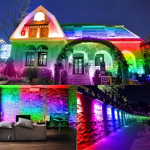 Miniatura 6 de Luz de arandela de pared con control remoto RF, 144 W, 40 pulgadas, lineal RGBW 5000K, luz de inundación LED, IP65 resistente a la intemperie que