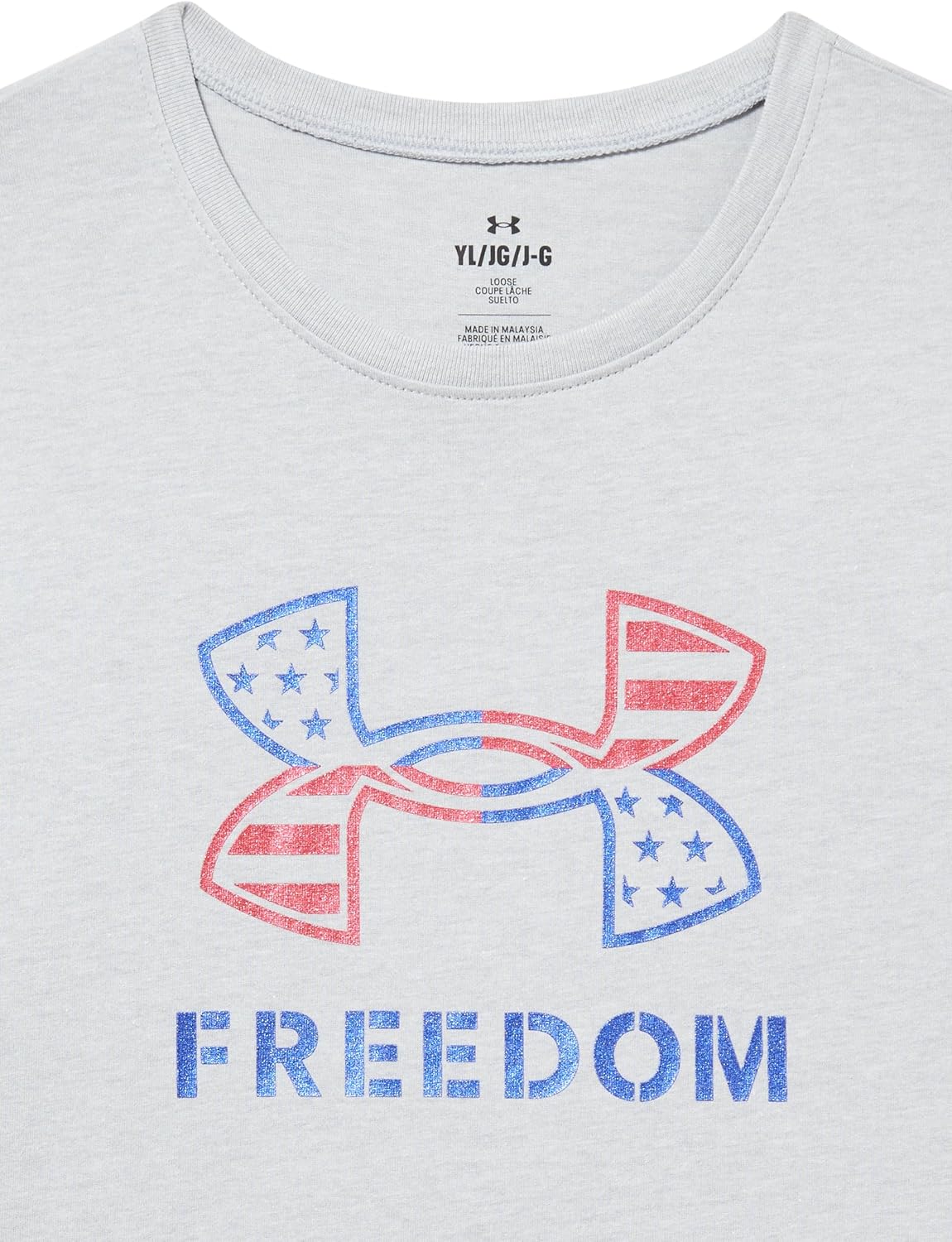 Under Armour Girls Freedom Foil Short Sleeve T Shirt - Image 2