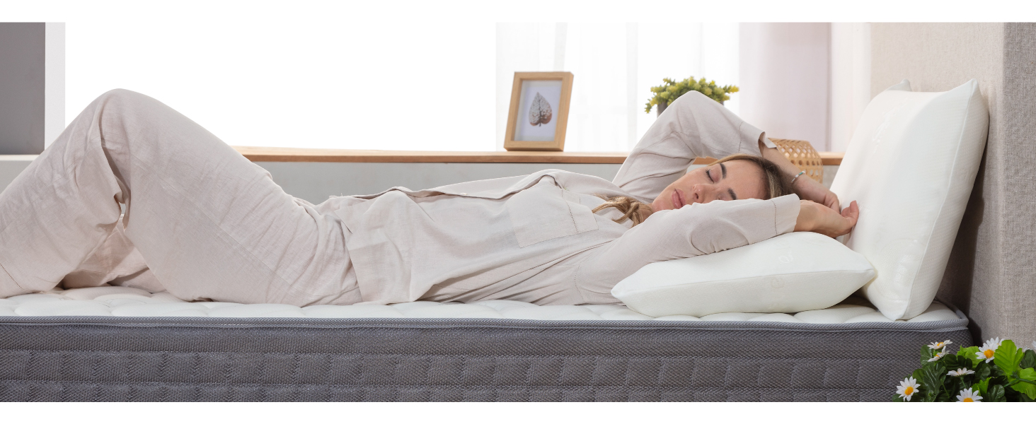 Almohada Viscoelástica Aloe Vera Agatha 150 Cm - Firmeza Media, Transpirable, Antiácaros, Fabricada En España