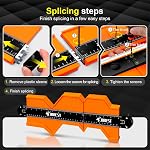 JOREST Connectable Profile Gauge Christmas Gift Ideas 10+5 Inch, Stocking Stuffers for Men Dad Husband Him, Contour Duplicator with Lock, Shape Outline Tool, Woodworking Tile Flooring, Angle Measuring