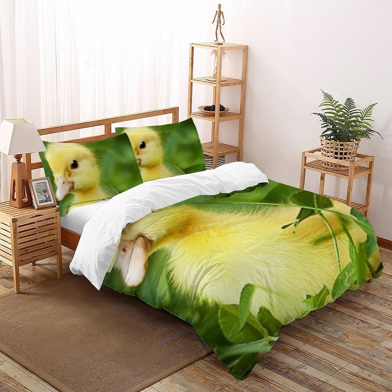 Housse de couette King 220x240 imprimé 3D animaux microfibre garçon