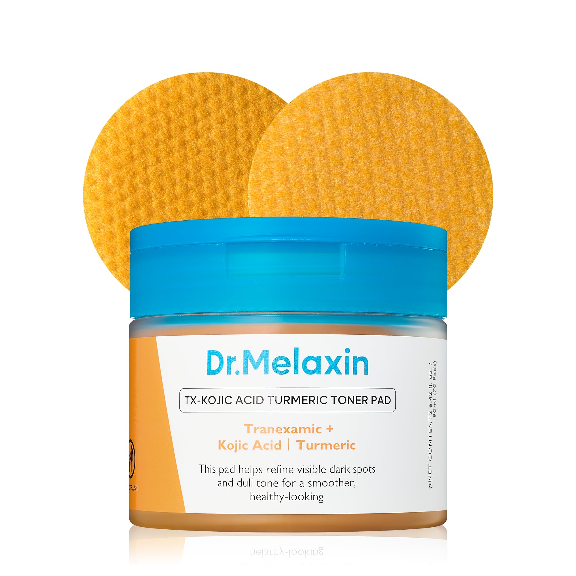 Amazon.com : Dr.Melaxin TX Kojic Acid Turmeric Toner Pads with Tranexamic  Acid, Brightening Toner Pad for Pigmentation & Dark Spot Care, Gentle  Keratin Care for Radiant Skin, Korean Skincare, 70 Sheets :