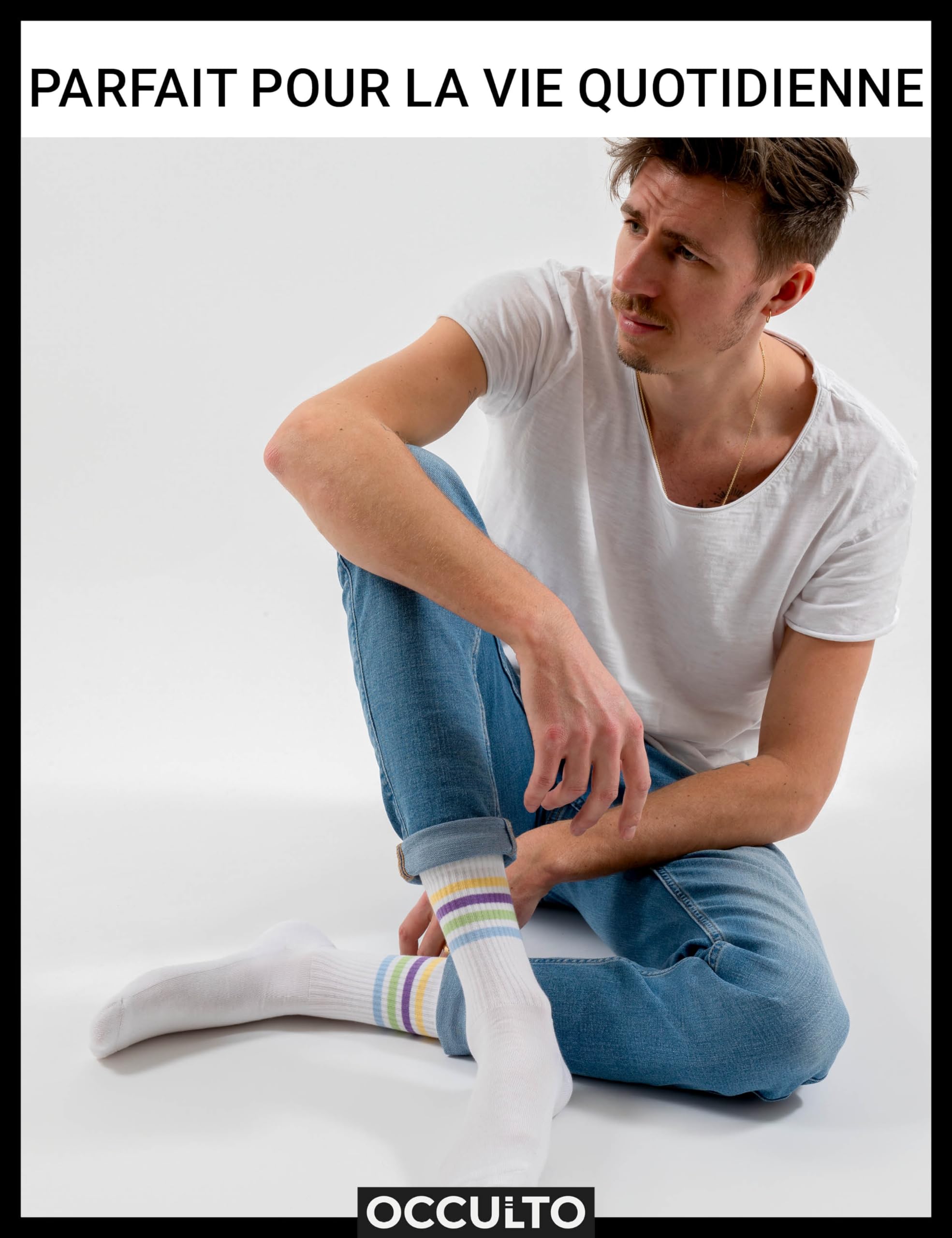 Occulto Chaussettes Sport Homme lot de 6 (modèle: Roger)