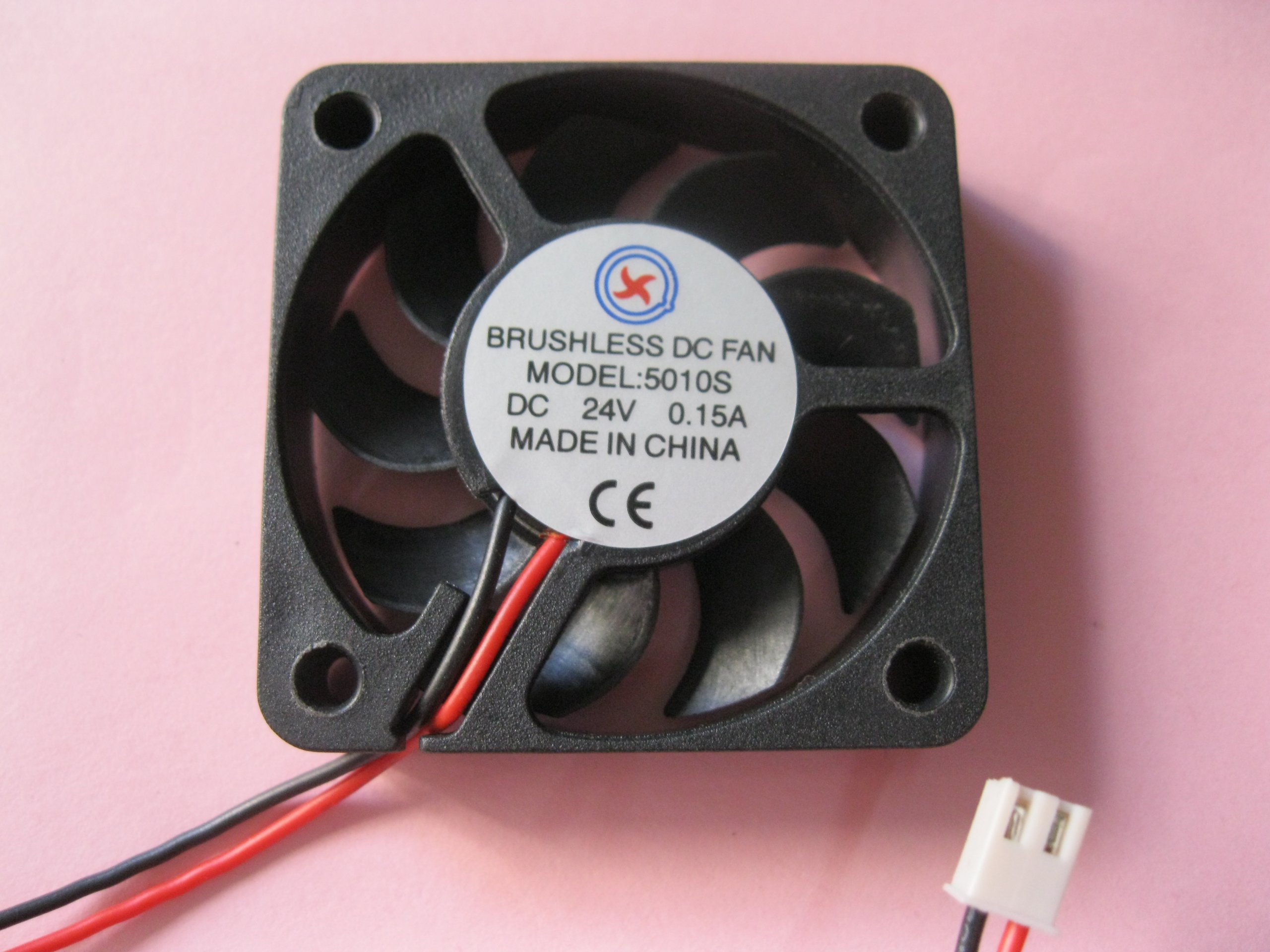 2 pcs Brushless DC Cooling Fan 24V 5010S 7 Blades 2 wire 50x50x10mm Sleeve-bearing Skywalking