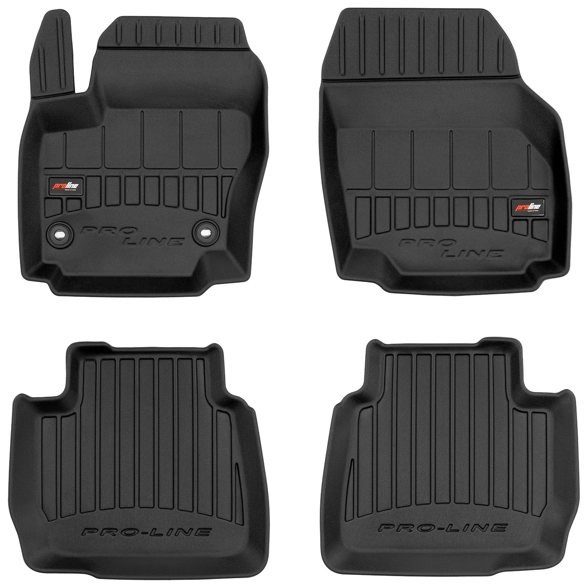 MOTOS Gumowe dywaniki samochodowe pasują do Ford Mondeo IV 2007-2014 Popraw swój komfort podróżowania z antypoślizgowymi dywanikami 3D- Dywaniki samochodowe na każdą pogodę, ochrona przed zabrudzeniam