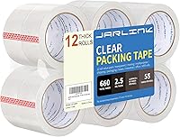 Vista 9 de JARLINK Cinta de embalaje transparente (12 rollos), cinta de embalaje resistente para embalaje de envío, sellado en movimiento, 1.88 pulgadas