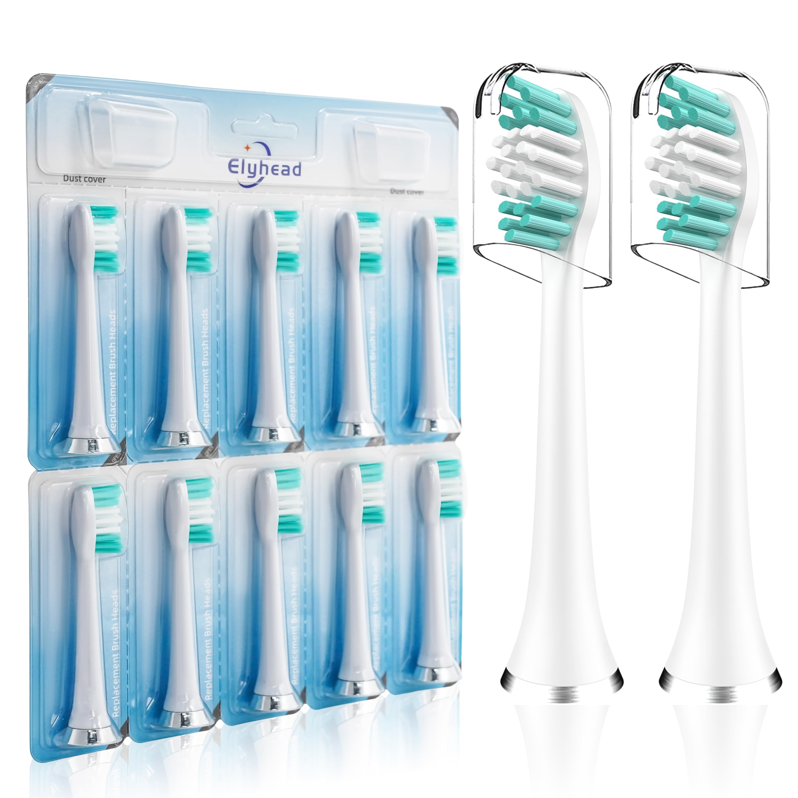 Toothbrush Replacement Heads Compatible with AquaSonic Black Series/Black Series pro/Vibe Series/Duo Series pro Electric Toothbrush, Soft Bristles,