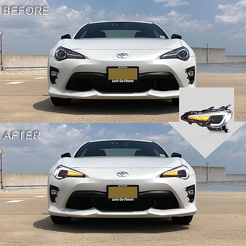 Miniatura 5 de VLAND Faros LED  montaje de luces traseras rojas para Toyota 86 GT86 2012-2019  Scion FR-S 2013-2016  Subaru BRZ 2013-2019 lámparas delanteras LED