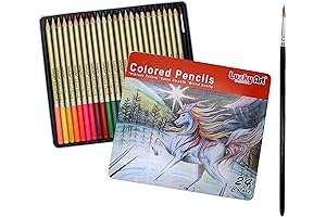 Watercolor Pencils for Painting Adults & Kids - Lucky Art 24 Professional Water Color Pencils