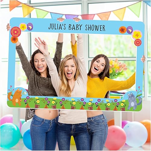 Miniatura 21 de Letrero de bienvenida personalizado para baby shower con foto, letreros de fotografía de recepción personalizados, carga tu propia foto (papel)