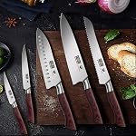 HOSHANHO Kitchen Knife Set with Block 18-Piece, Super Sharp High Carbon Stainless Steel Chef Knife Set, Professional Cutlery Knife Set with Sharpener
