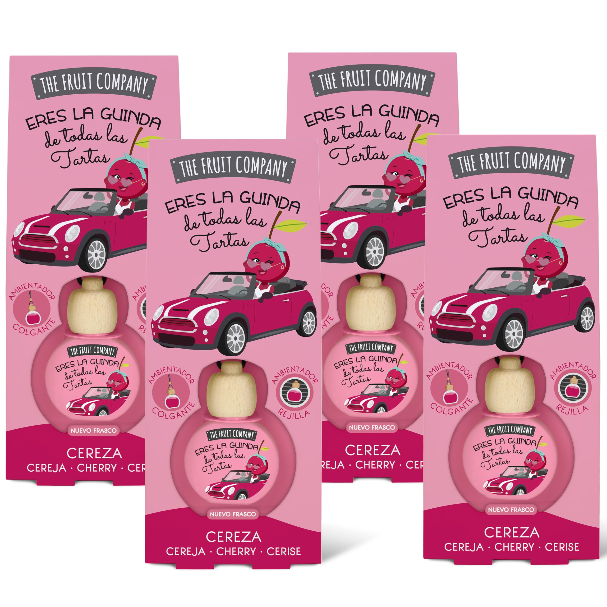 The Fruit Company - Ambientador de coche con Absorbe olores, aroma frutal MELÓN, Pack de 4 unidades — view 9