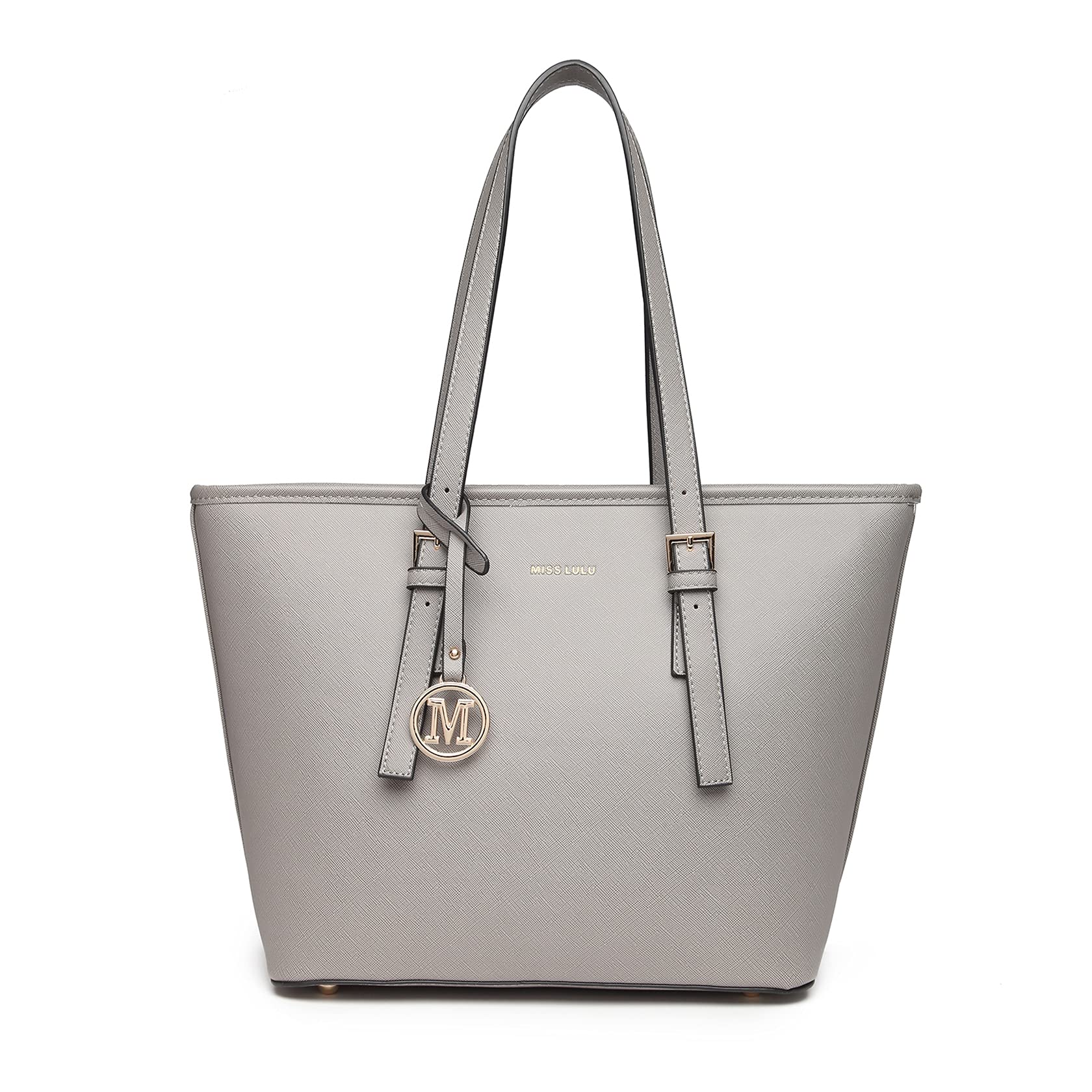 Miss Lulu Tote Bag for Women Large Shoulder Bag Handbag Faux Leather Adjustable Handles