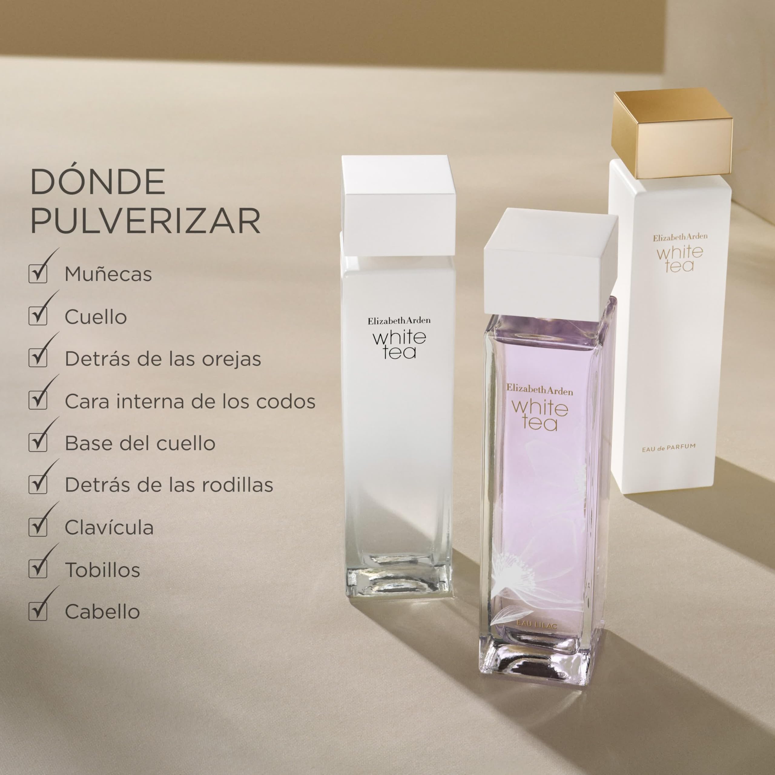 Elizabeth Arden - White Tea Eau de Toilette, Fragancia Floral Amaderada con Salvia, Iris Blanco y Almizcle, Perfume de Mujer Vegano y Duradero en Spray con Fragancia Ligera y Refrescante, 100ml