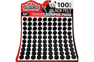 X-Protector Felt Dots: Small, Black, Self-Adhesive Bumpers for Surface Protection