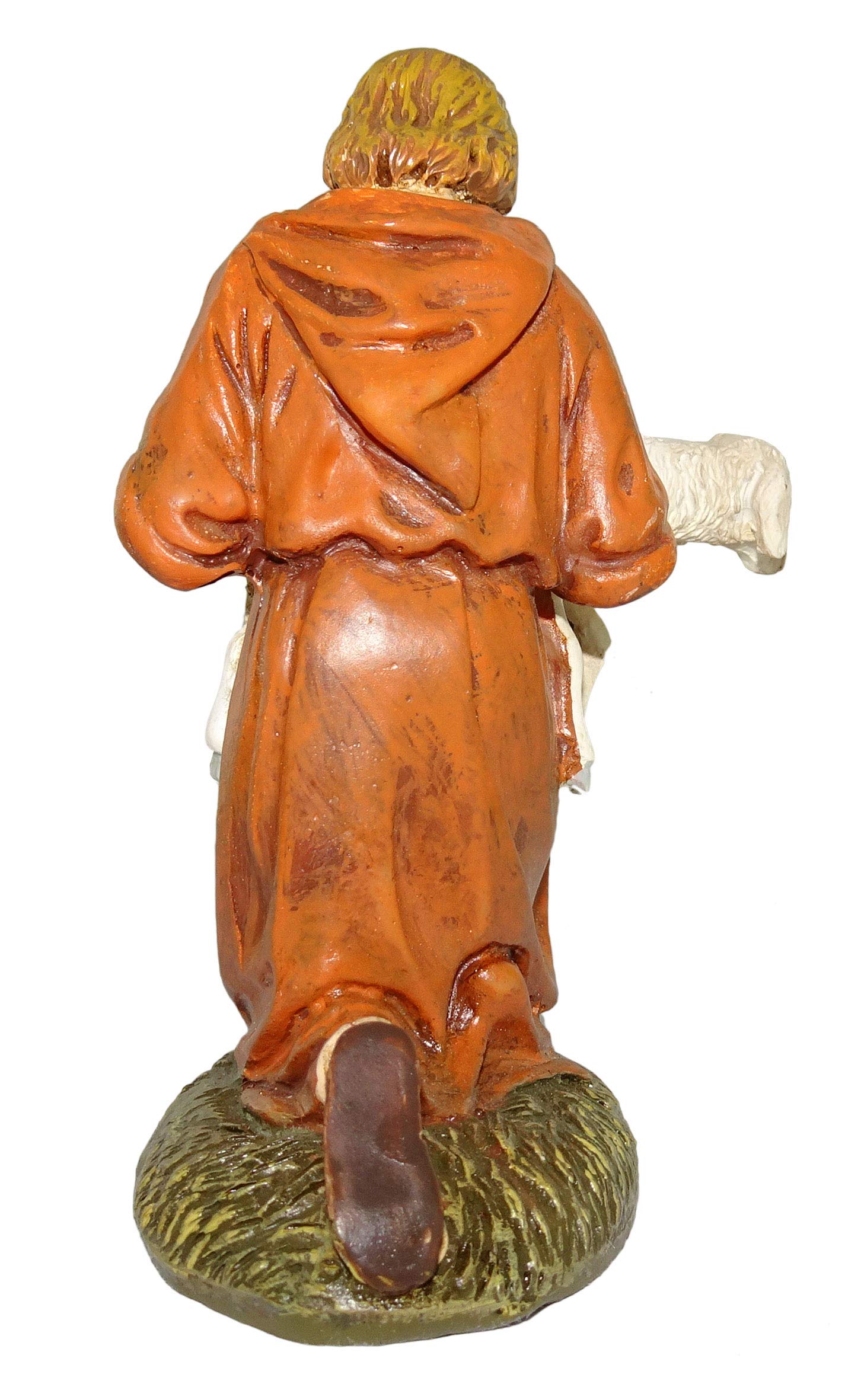 Ferrari & Arrighetti Statuina Presepe 2410NA16 | Pastore Con Zampogna In Resina, Altezza 10 Cm, Collezione Martino Landi - copertina