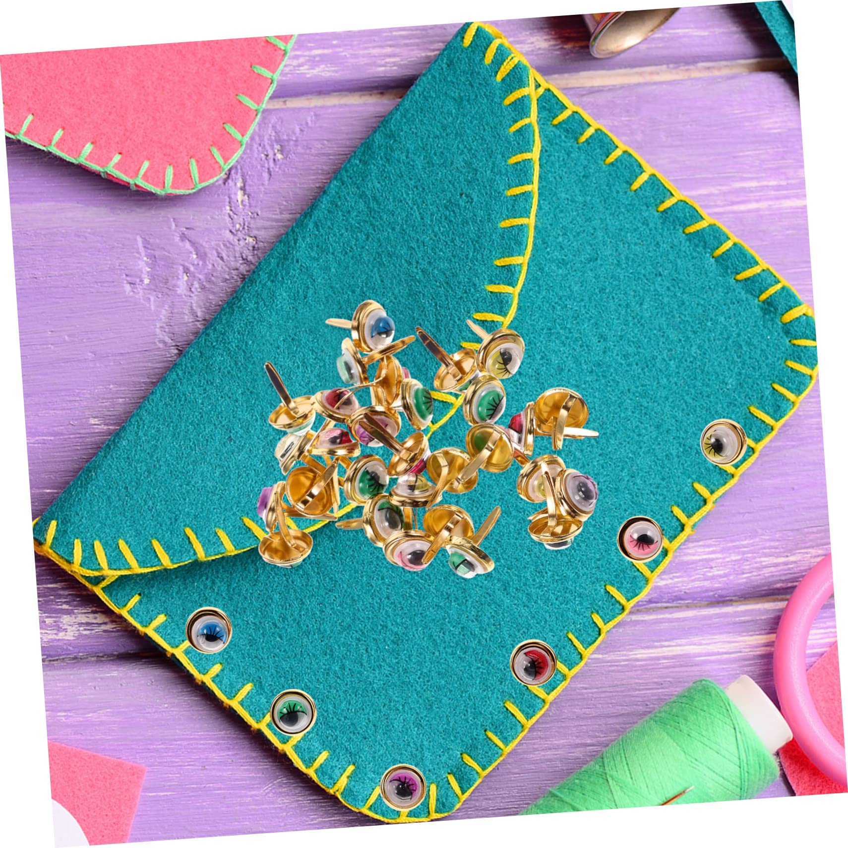 STOBOK 500stücke Brads Bunte Zwei-fuß-nägel Für -papierhandwerk Und Scrapbooking Praktische Bastelzubehör Für Kreative Projekte