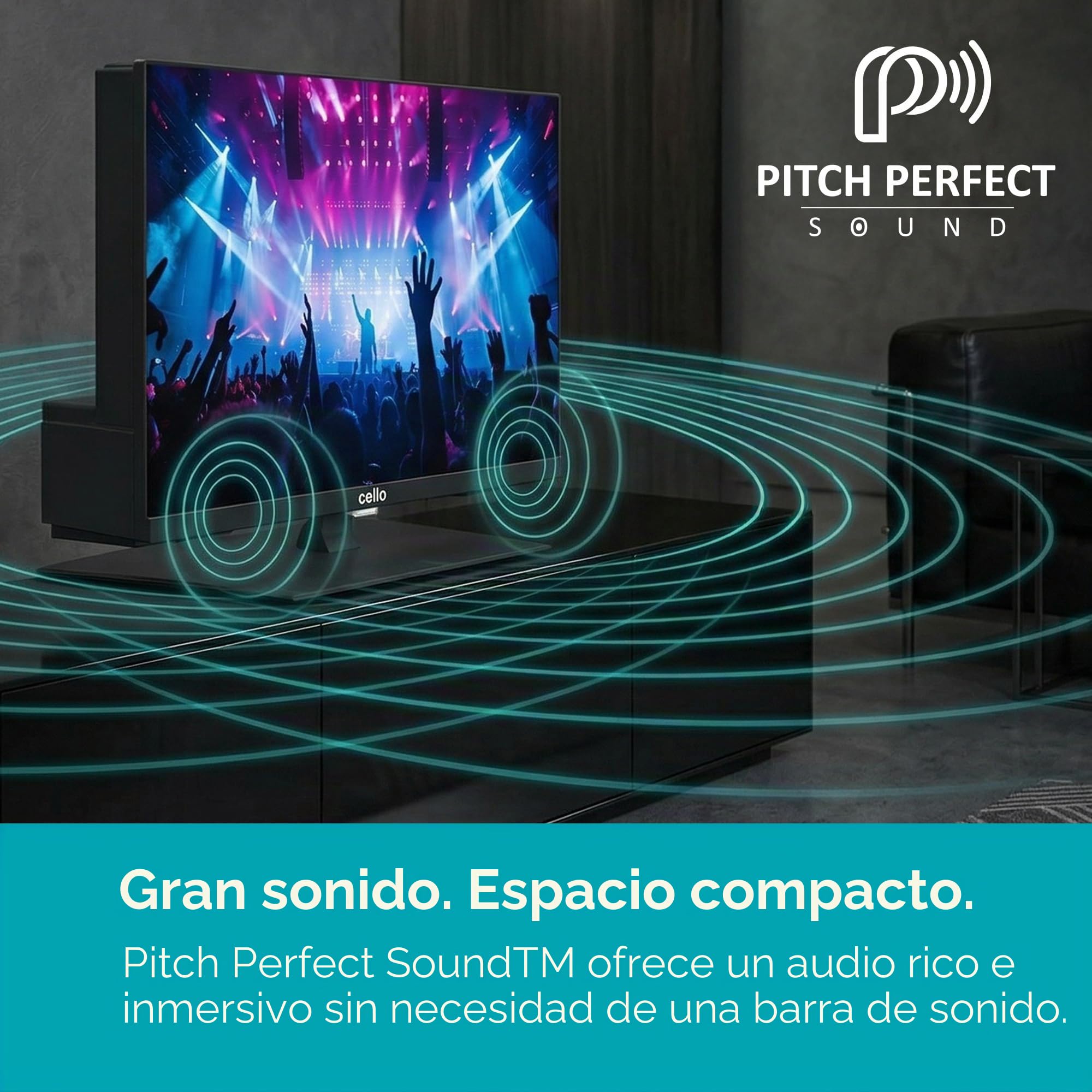 Cello C2226TZH Smart TV LED Full HD de 22", Tizen OS de Samsung, Gaming Hub, Bluetooth, Triple sintonizador y Sonido Pitch