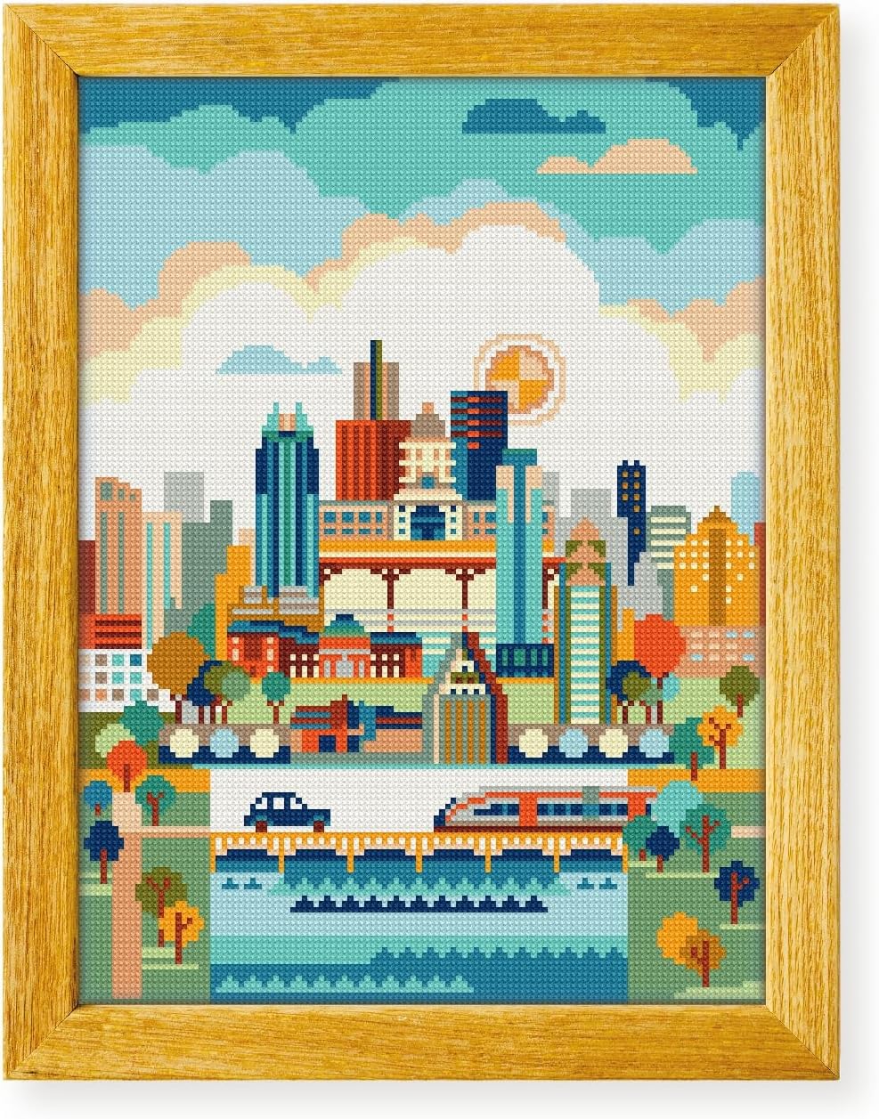 Awesome Pattern Studio Austin USA DS100, Diamond Painting Kit, Diamond Art Kits for Adults, Full Drill 5D Diamond Dots Kits. All Items Included.