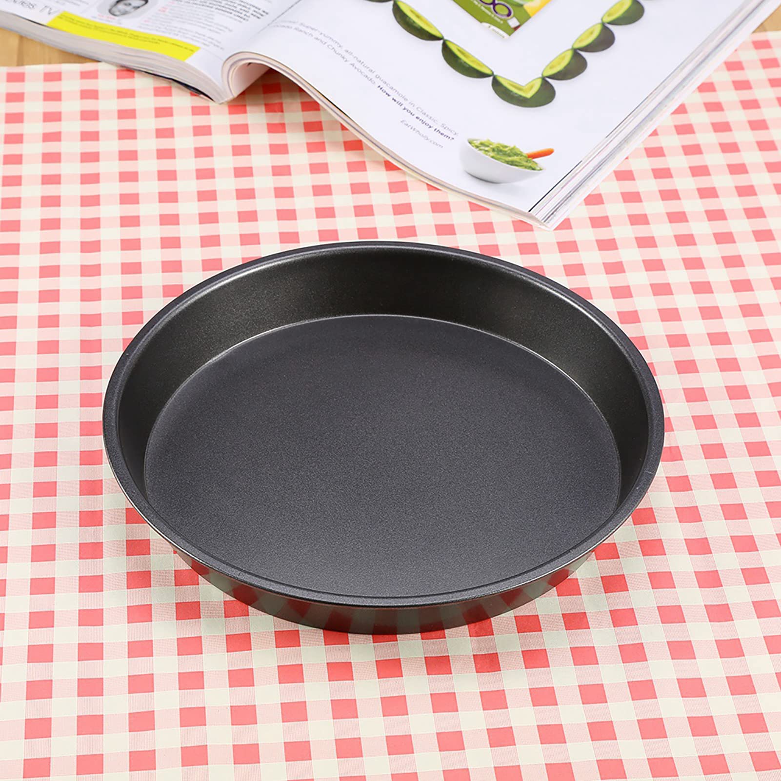 Plat Profond Rond à Pizza, 23 X 4 Cm En Acier Au Carbone Antiadhésif Rond à Pizza Plat à Pizza Plateau à Gâteau Moule à Gâteau Four à Micro-ondes Plats De Cuisson Casseroles
