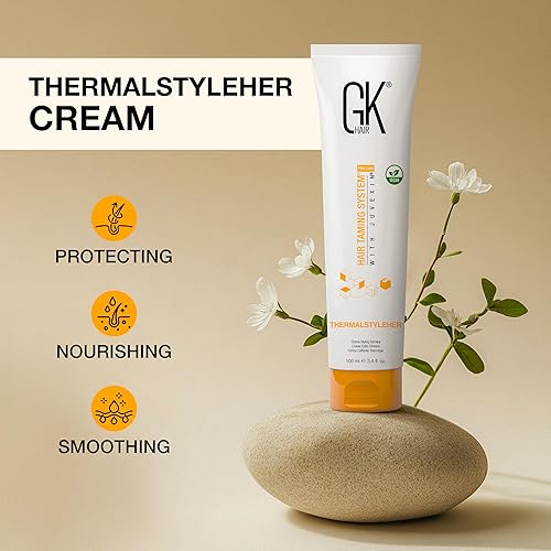 Miniatura 5 de GK HAIR Global Keratin ThermalStyleHer - Crema para el cabello 34 onzas líquidas34fl oz  Crema térmica antiencrespamiento contra el calor de la