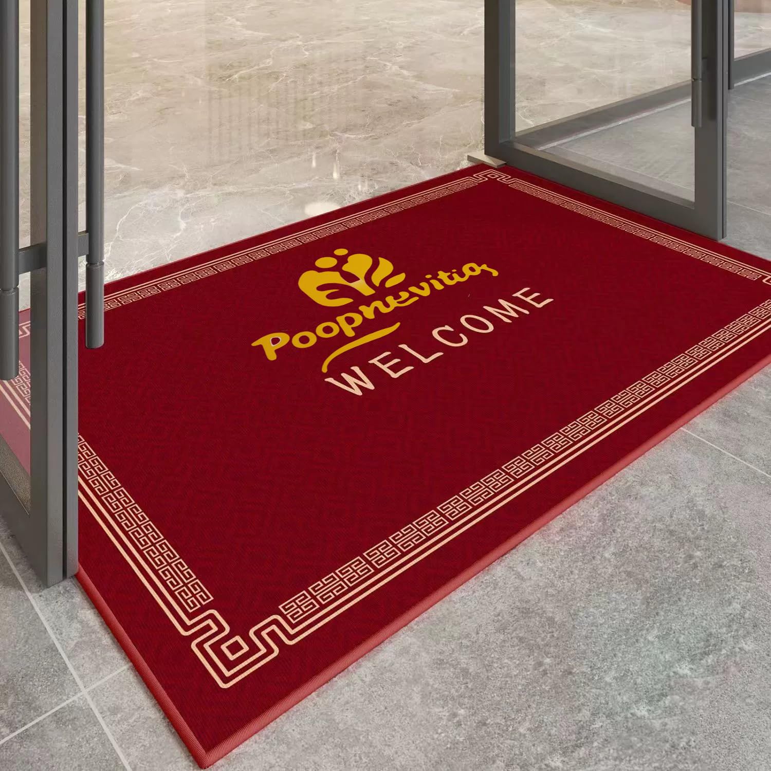 Zerbino Personalizzato con Logo Nome Ingresso Esterno Interno Zerbini Personalizzati Tappeto Antiscivolo Tappetino Commerciali per Azienda Famiglia,60x90cm