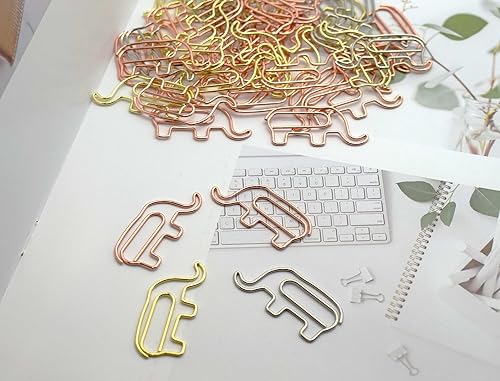 Miniatura 5 de Bonitos clips de papel con forma de elefante, divertidos suministros de oficina, regalos de elefante para mujeres, compañeros de trabajo y