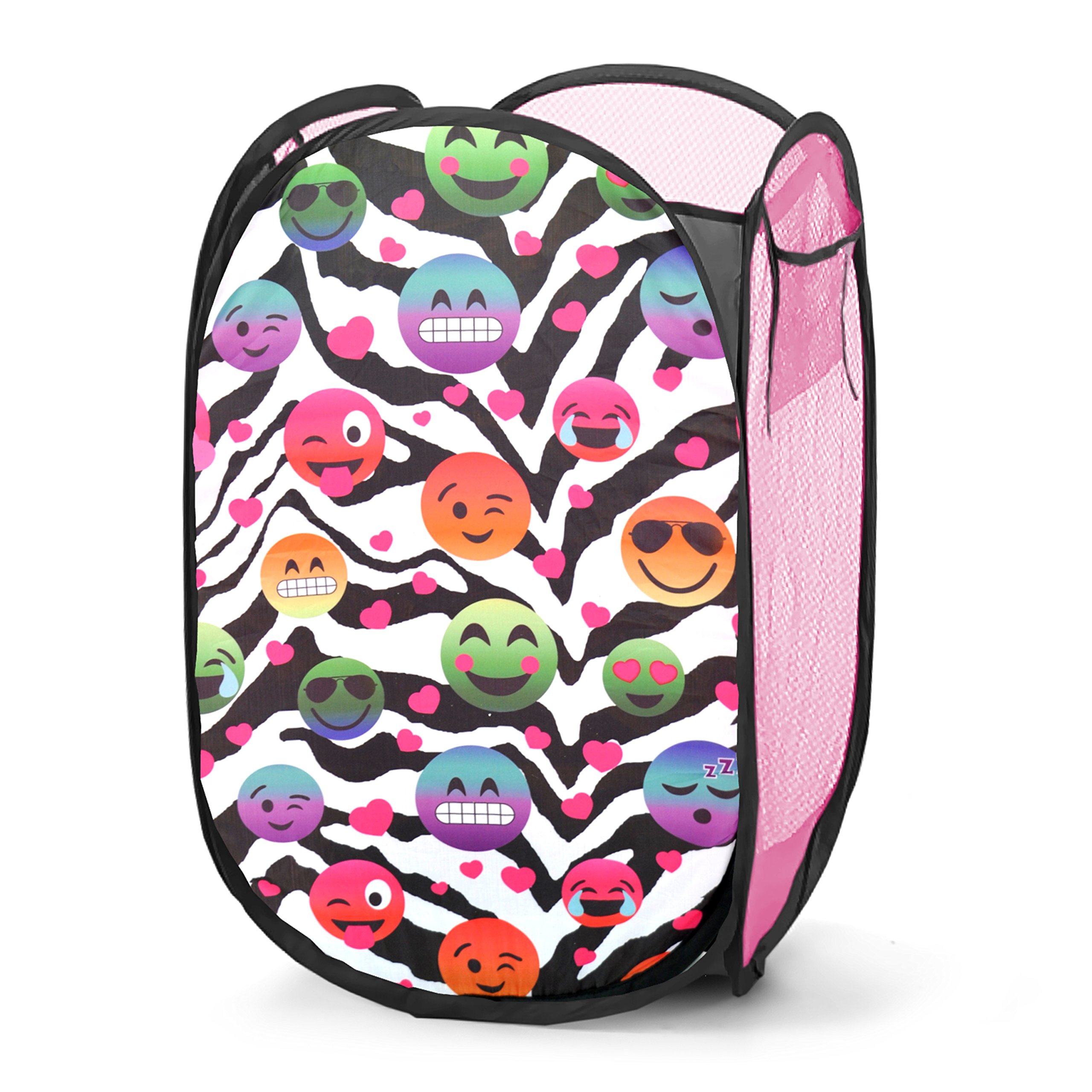 Emoji Pals Zebra Pop up Hamper, Multi, 21.5 x 13 x 13