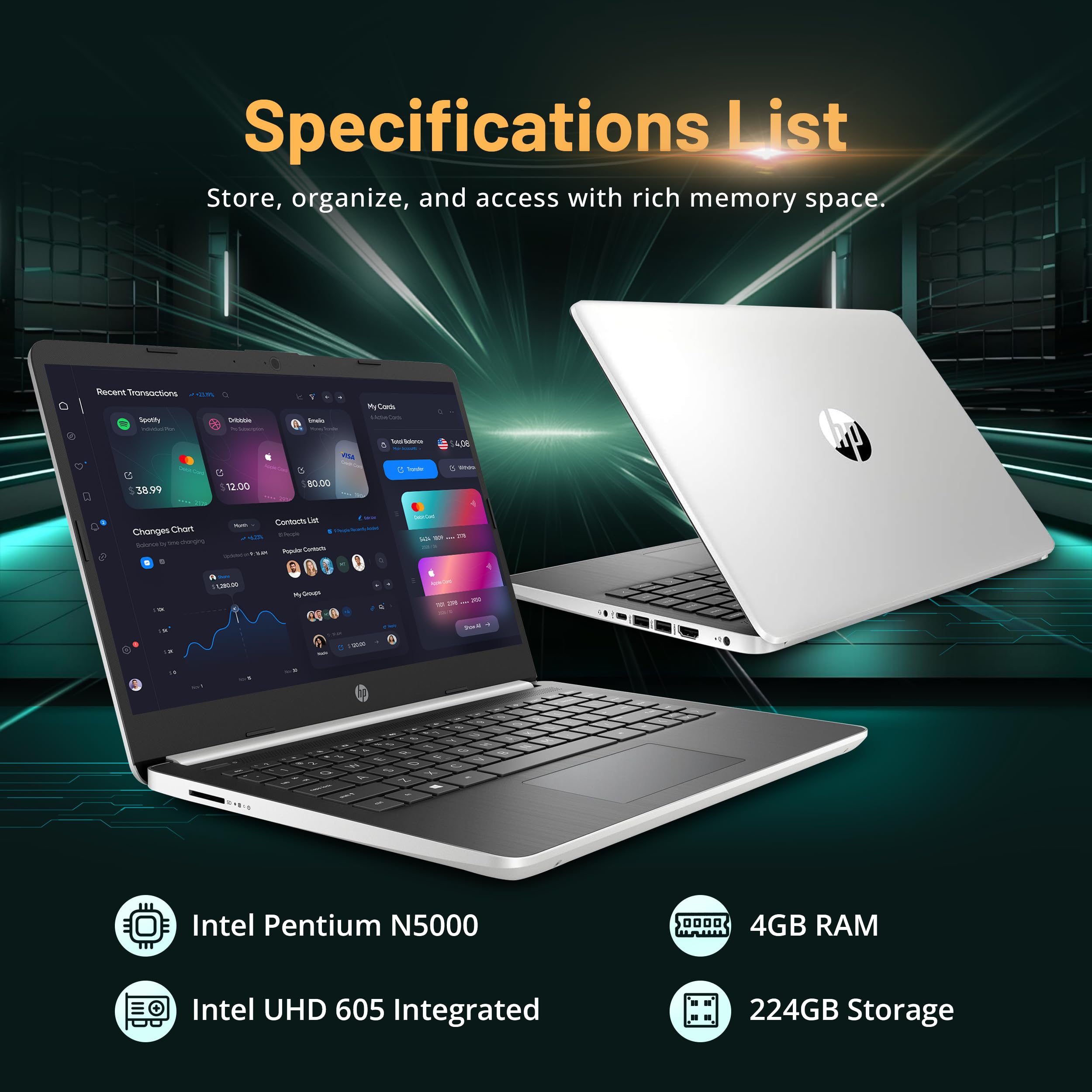 Amazon.co.jp: HP 14インチ FHD ノートパソコン、Intel Pentium Silver